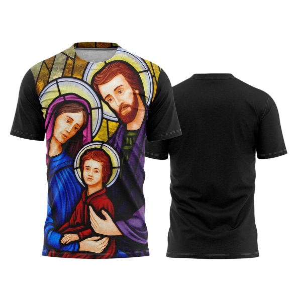 Template Religião Católicas Camisa - Sagrada Família Ref 43 - ARTE VETOR