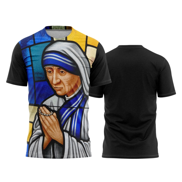 Template Religião Católicas Camisa - Santa Madre Teresa Caucuta Ref 42 - ARTE VETOR
