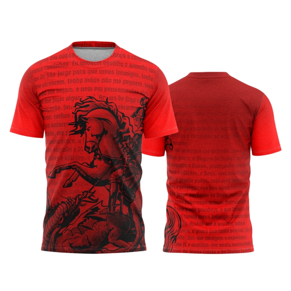 Template Religião Católicas Camisa - Oração de São Jorge Ref 28 - ARTE VETOR