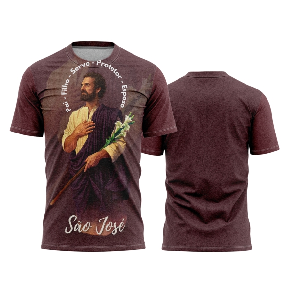 Template Religião Católicas Camisa - Pai, Filho, Servo, Protetor, São José Ref 23 - ARTE VETOR