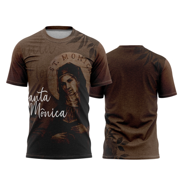 Template Religião Católicas Camisa - Santa Mônica Ref 16 - ARTE VETOR
