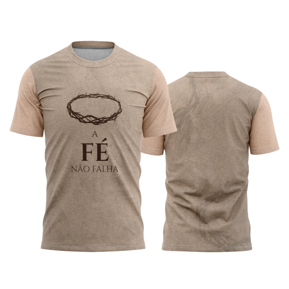 Template Religião Católicas Camisa - A Fé Não falha Ref 10 - ARTE VETOR
