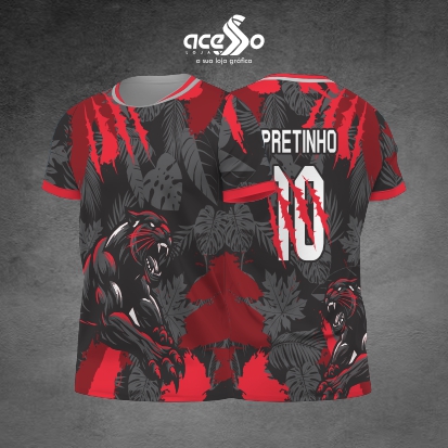 Template Interclasses - Camisa - Red Pantera Rojo 25 - ARTE VETOR