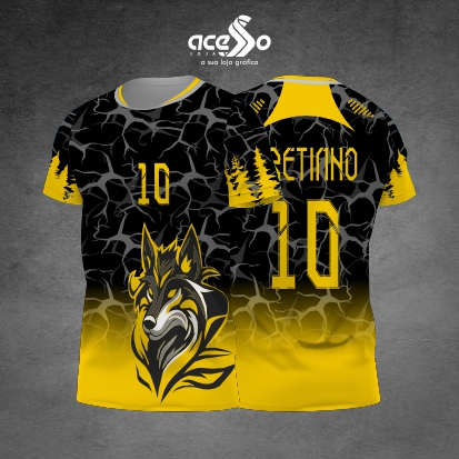 Template Interclasses - Camisa - Wolf Yellow 2025- ARTE VETOR