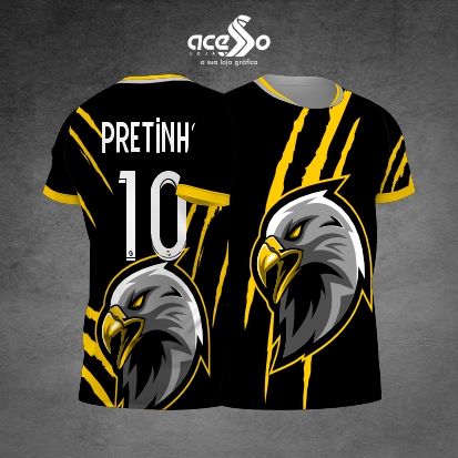 Template Interclasses - Camisa -  Águia Olho Brilhante amarela 2025 - ARTE VETOR