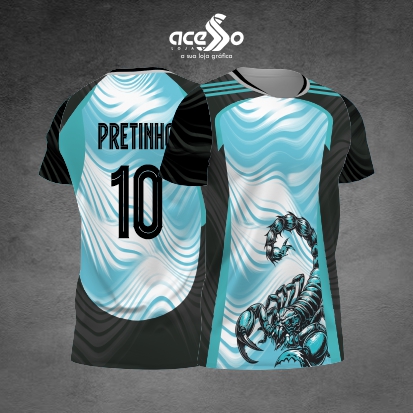 Template Interclasses - Camisa - Escorpião IA azul 25 - ARTE VETOR