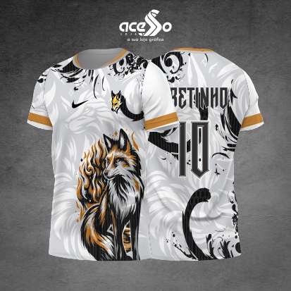 Template Interclasses - Camisa - Fox Raposa Dourada 25 - ARTE VETOR