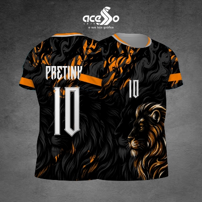 Template Interclasses - Camisa - Leão IA Orange 25 - ARTE VETOR