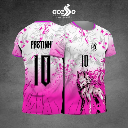 Template Interclasses - Camisa - Lobo Rosa 25 - ARTE VETOR
