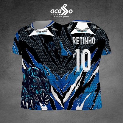 Template Interclasses - Camisa - Pantera Azul geoemtric 25 - ARTE VETOR