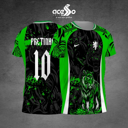 Template Interclasses - Camisa - Tigre IA verde 25 - ARTE VETOR
