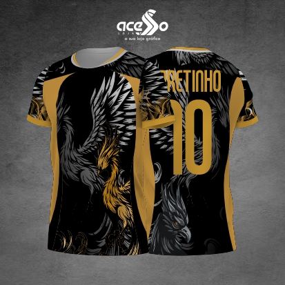 Template Interclasses - Camisa - Ave Fenix Dourada 2025 - ARTE VETOR