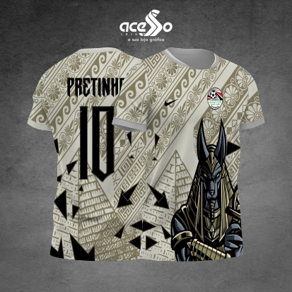 Template Interclasses - Camisa - Egito Anubis Gold 25 - ARTE VETOR