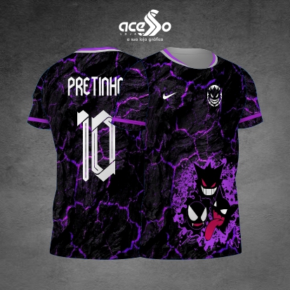 Template Interclasses - Camisa - Gengar Nike Lilas 25 - ARTE VETOR