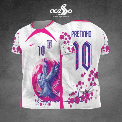 Template Interclasses - Camisa - Japão Buho White 25 - ARTE VETOR
