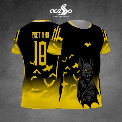 Template Interclasses - Camisa - Morcego Amarelo 2025 - ARTE VETOR