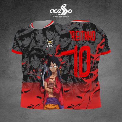 Template Interclasses - Camisa - One Piece Red 25 - ARTE VETOR