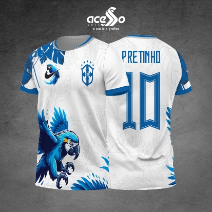 Template Interclasses - Camisa - Arara Azul Brasil 25 - ARTE VETOR
