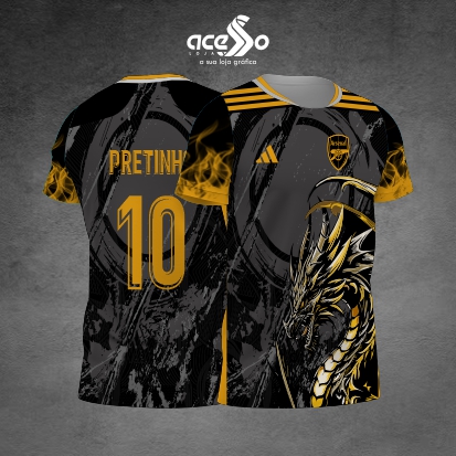 Template Interclasses - Camisa - Arsenal Dragão dourado 25 - ARTE VETOR
