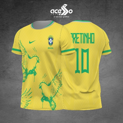 Template Interclasses - Camisa - Brasil Canarios green 2025 - ARTE VETOR