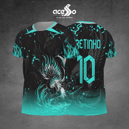 Template Interclasses - Camisa - Fenix grandiosa Turqueza 25 - ARTE VETOR
