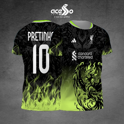 Template Interclasses - Camisa - Liverpool verde Fenix 25 - ARTE VETOR