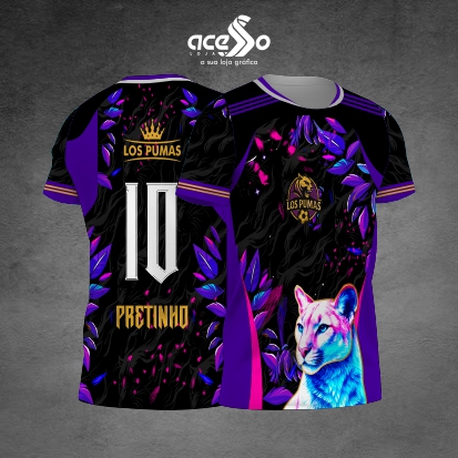 Template Interclasses - Camisa - Los Pumas roxo 2025 - ARTE VETOR