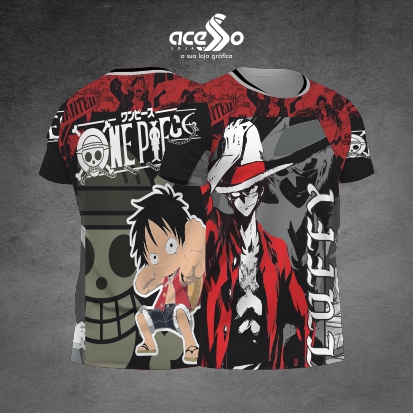 Template Interclasses - Camisa - One Piece Luffy infantil 25 - ARTE VETOR