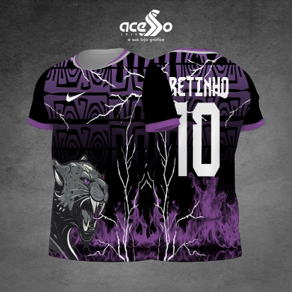 Template Interclasses - Camisa - Pantera Conceito Lilas 25 - ARTE VETOR