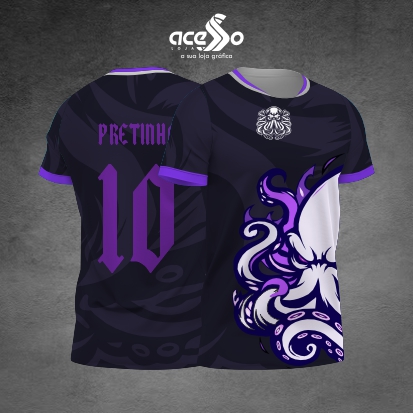 Template Interclasses - Camisa - Polvo raivoso 25 - ARTE VETOR