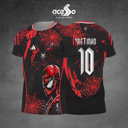 Template Interclasses - Camisa - Spiderman chapeu pra trás 25 - ARTE VETOR