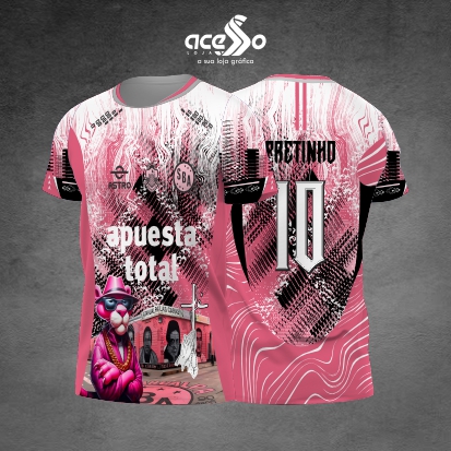 Template Interclasses - Camisa - Sport Boys Pantera cor de rosa 2025 - ARTE VETOR