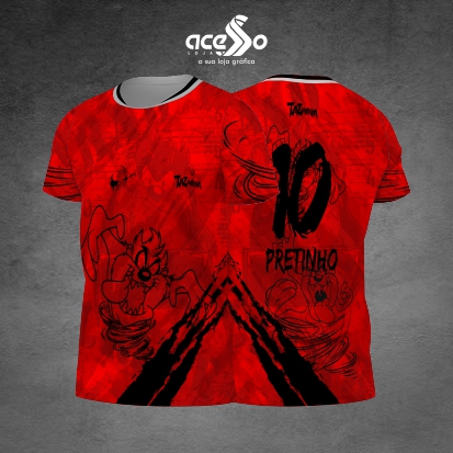 Template Interclasses - Camisa - Taz mania red Conceito 25 - ARTE VETOR