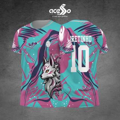 Template Interclasses - Camisa - Voley White Fox 25 - ARTE VETOR