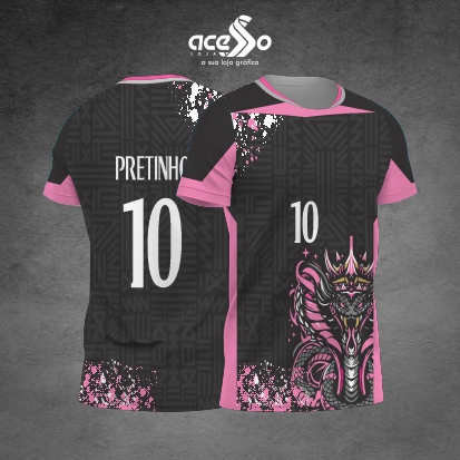 Template Interclasses - Camisa - Cobra Egipcias pink 2025 - ARTE VETOR