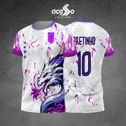 Template Interclasses - Camisa - Dragão bobo grunge 2025 - ARTE VETOR