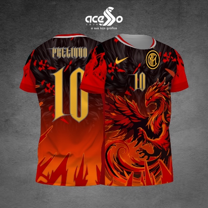 Template Interclasses - Camisa - Fenix admirada red 25 - ARTE VETOR