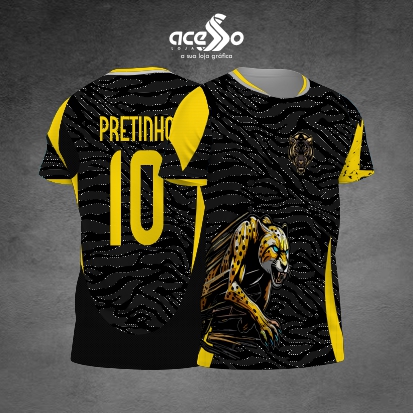 Template Interclasses - Camisa - Guepardo Amarelo 25 - ARTE VETOR