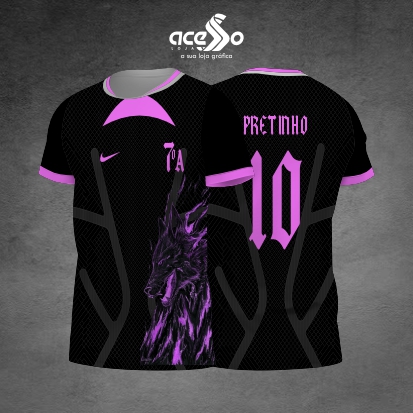 Template Interclasses - Camisa - Lobo selvagem lilas 2025 - ARTE VETOR
