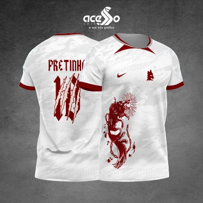Template Interclasses - Camisa - Lobo vermelho roma 2025 - ARTE VETOR