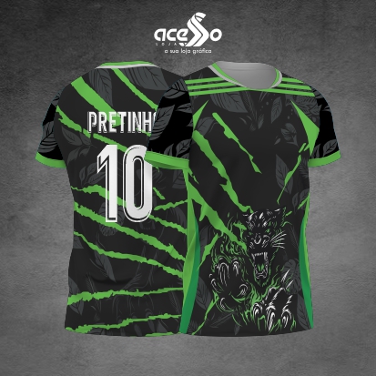 Template Interclasses - Camisa - Pantera J Green 25 - ARTE VETOR
