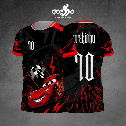 Template Interclasses - Camisa - Carro Relampago mcqueen 2025 - ARTE VETOR
