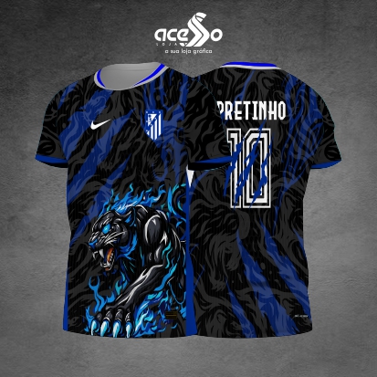 Template Interclasses - Camisa - Atlético de Madrid Blue Pantera 2025 - ARTE VETOR