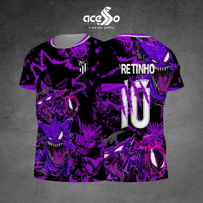 Template Interclasses - Camisa - Atletico Gengar roxo 2025 - ARTE VETOR