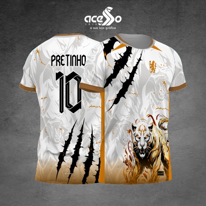 Template Interclasses - Camisa - Chelsea Gold Tigre 2025 - ARTE VETOR