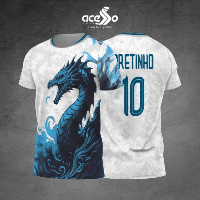 Template Interclasses - Camisa - Dragão Blue Flamante 2025 - ARTE VETOR