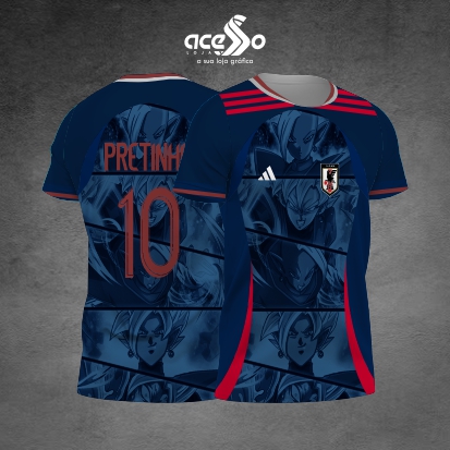 Template Interclasses - Camisa - Japão Dragon Ball azul 2025 - ARTE VETOR