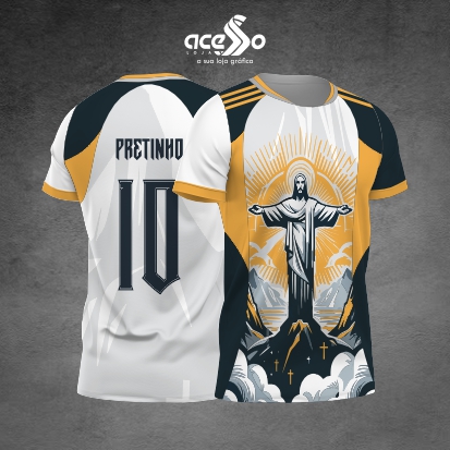 Template Interclasses - Camisa - Jesus Orange MD 25- ARTE VETOR