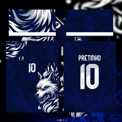 Template Interclasses - Camisa - Lobo Azul - Shay 25 - ARTE VETOR