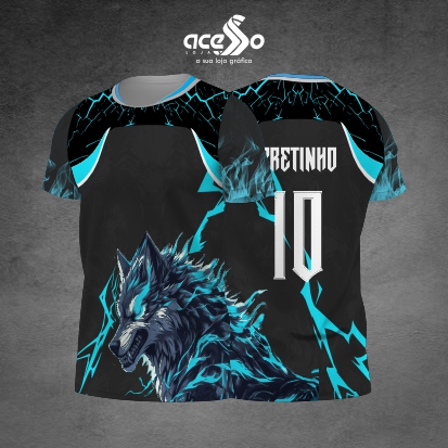 Template Interclasses - Camisa - Lobo Raivoso blue 2025 - ARTE VETOR